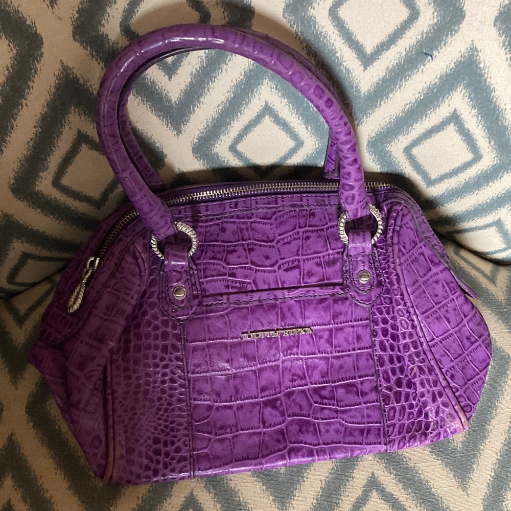 Judith Ripka Purple Embossed Women's Bag - Picture 1 of 9
